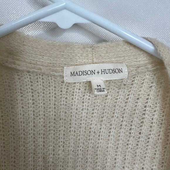 Madison + Hudson Women's Sz M Long Sleeve Color Block Cardigan Warm Cozy - Picture 4 of 8
